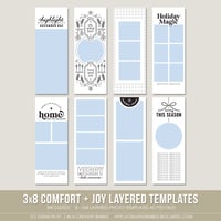  3x8 Comfort + Joy Layered Photo Templates (Digital)