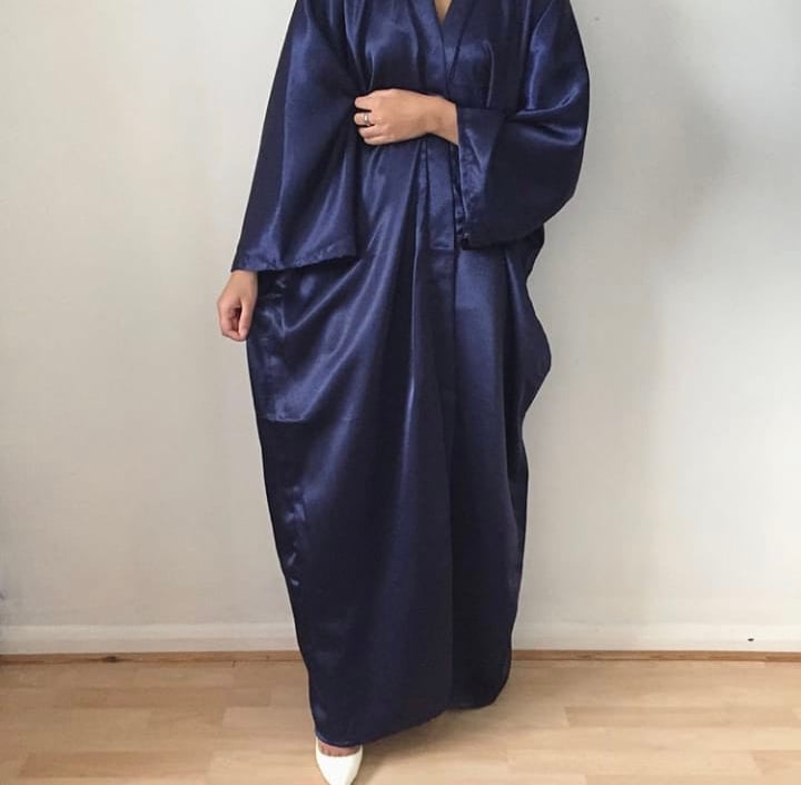 Image of HAAYA OPEN | Navy Satin