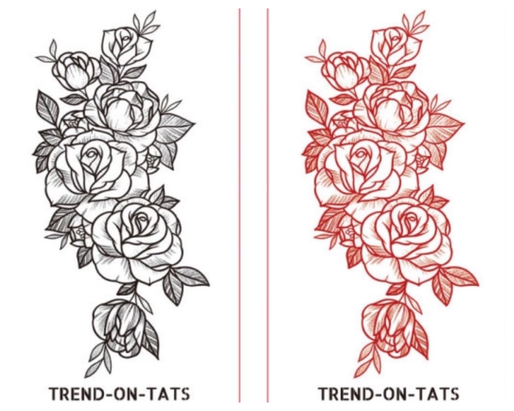 T.O.T mini intricate flower design (Available in red or black)