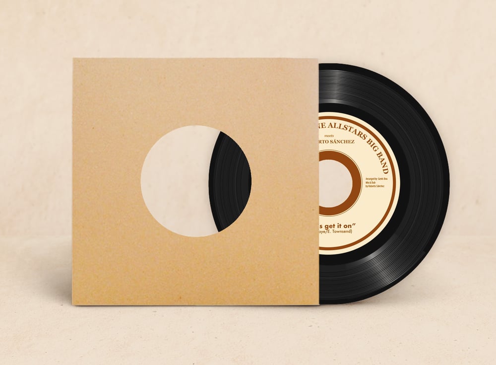 THE GRAMOPHONE ALLSTARS meets ROBERTO SÁNCHEZ - LET'S GET IT ON / LET'S DUB ON. Vinyl 7"