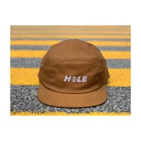 Brown 5-panel font logo