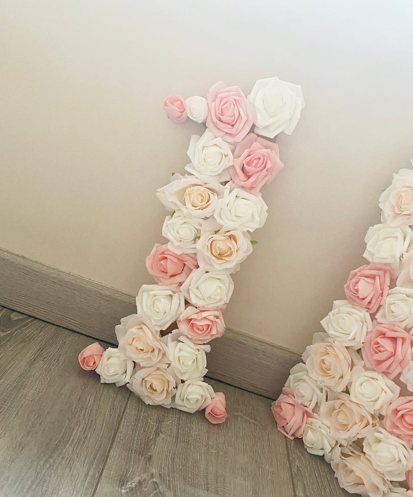 Image of Chiffre ou lettre fleuri 50cm