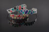 Multicolor Squares and Cirlces Silver Bracelet