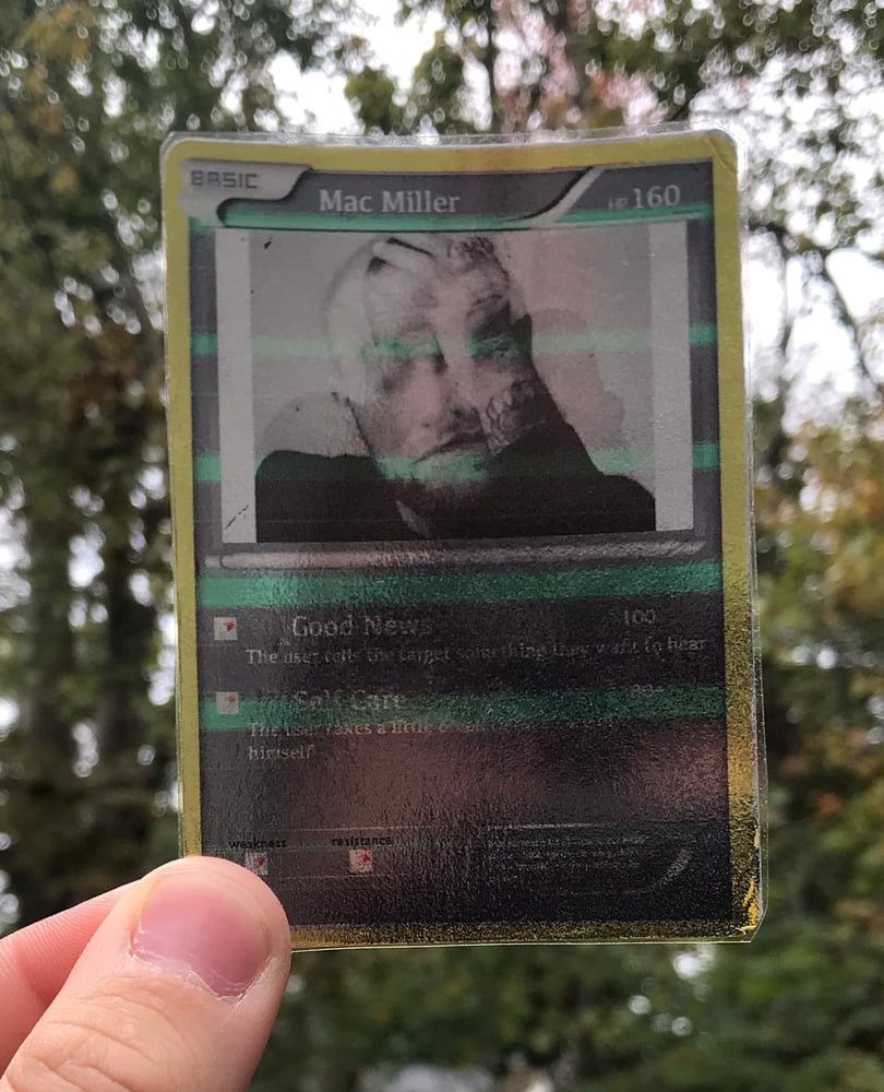 Image of Mac Miller Handmade Holo Pokemon Card