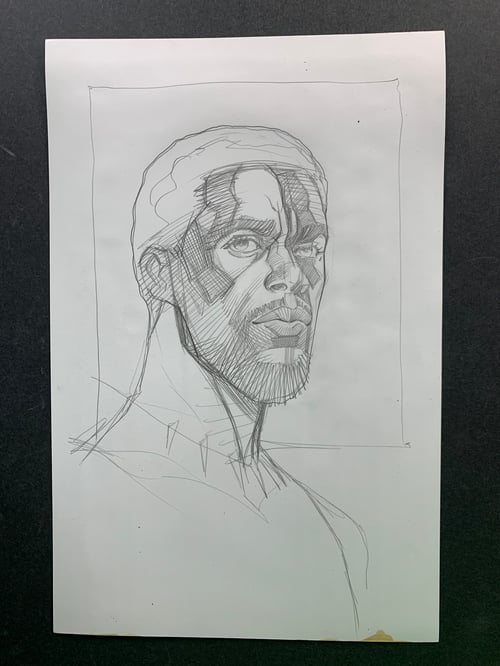 Image of CHADWICK BOSEMAN - REST IN POWER MARVEL COMICS TRIBUTE original art (back) cover