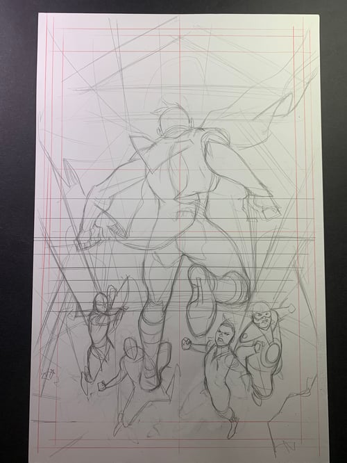 Image of TEEN TITANS #46 COVER original art