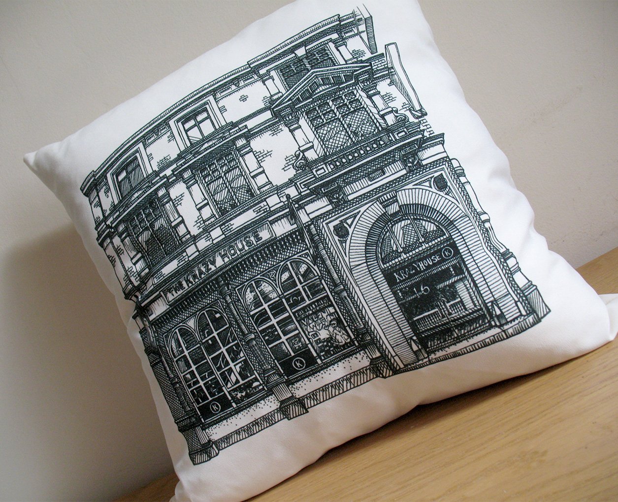 KrazyHouse Cushion, Liverpool Art & Illustration