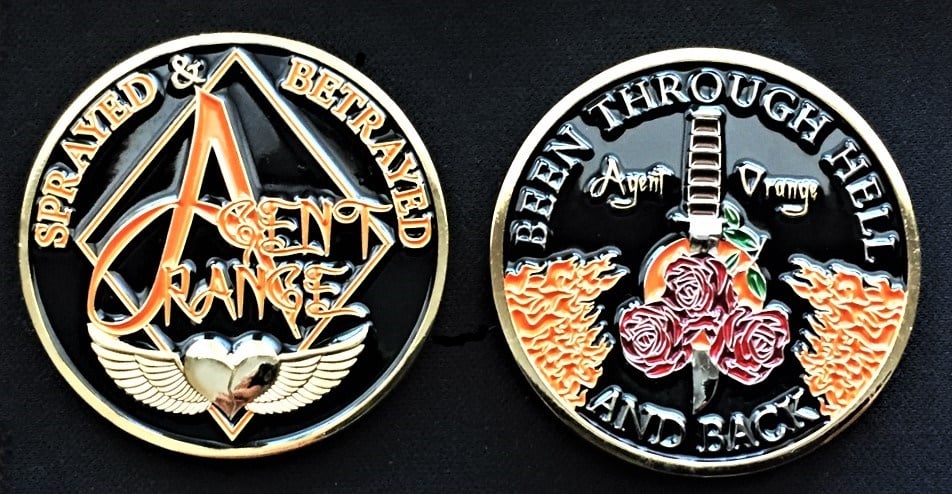 Image of Agent Orange Sprayed And Betrayed Challenge Coin