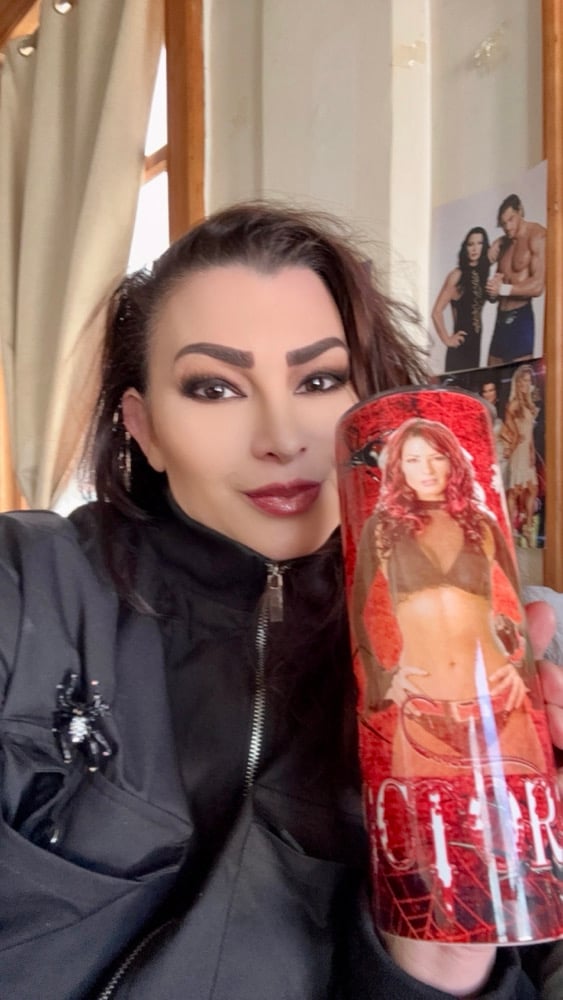 WWE Victoria Collage Tumbler + Free Trading Card