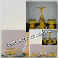Yellow candlestand Center piece set