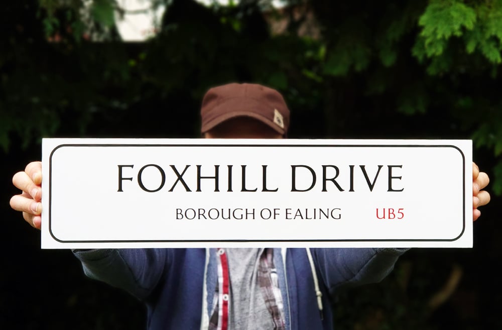 Ghostwatch 'Foxhill Drive' Road Sign