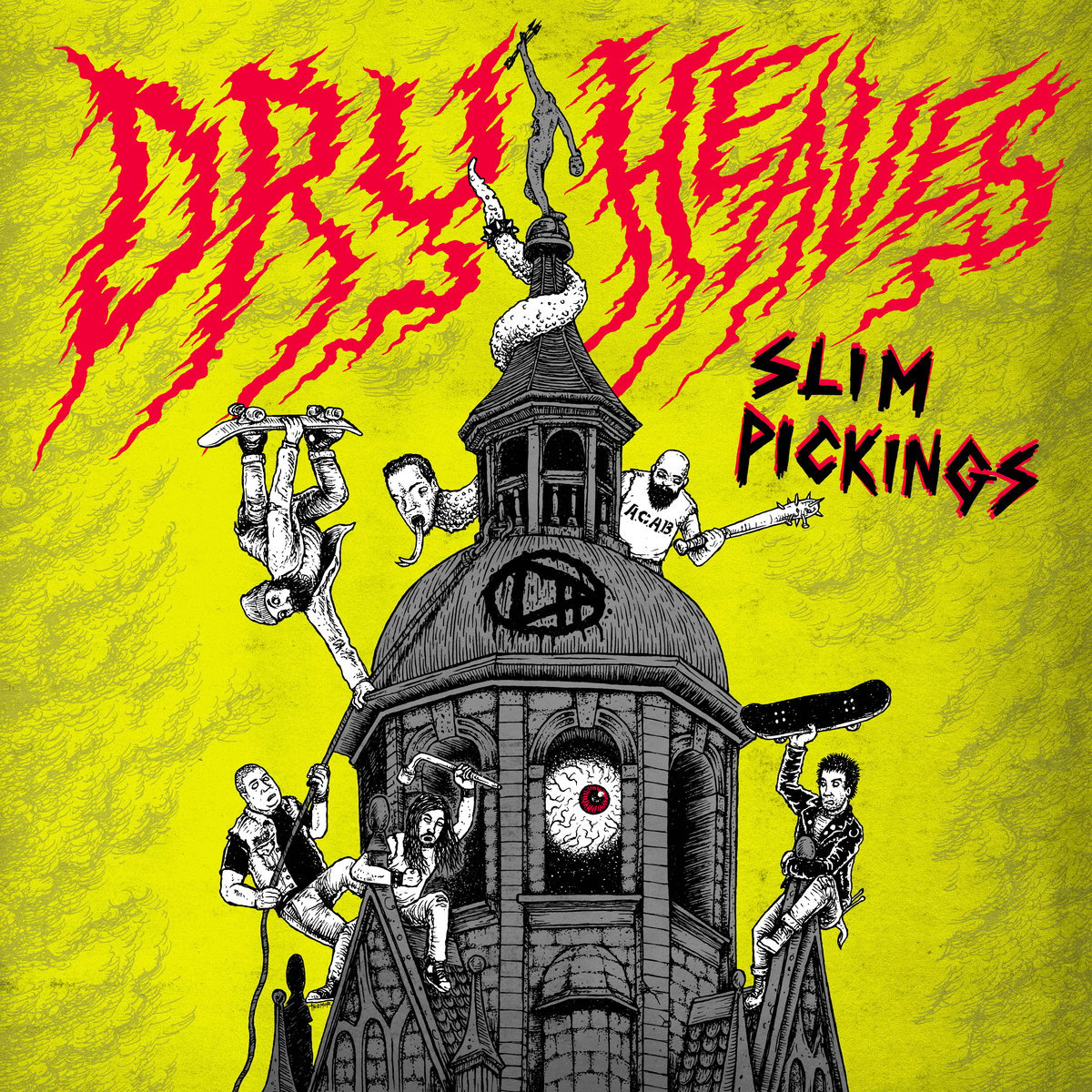 Image of DRY HEAVES "Slim pickings" LP on Red wax