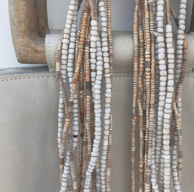 Image of Soft Cream Beaded Necklace 