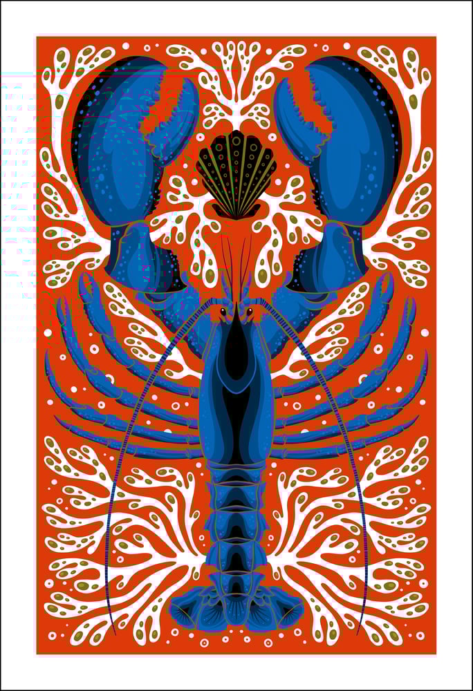 Image of Blue Lobster Print