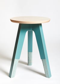 Image 1 of Treble End Table/Stool - Teal