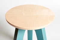 Image 2 of Treble End Table/Stool - Teal