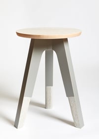 Image 1 of Treble End Table/Stool - Gray