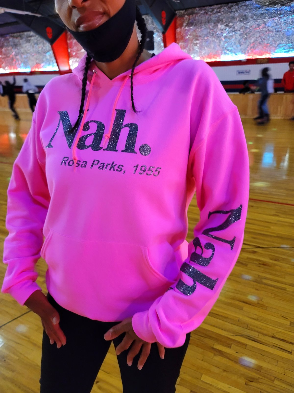 The Nah Neon Pink Rosa Parks hoodie Get Ill