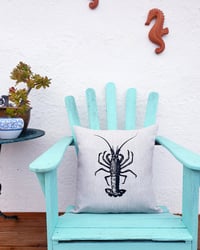 Tassie Lobster Cushion Cover in Oatmeal Linen