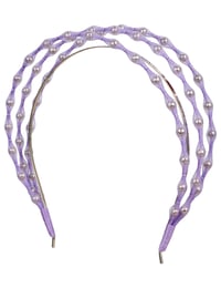 Image 1 of TRIPLE STRAND BEAD AND MESH CROWN - LILAC