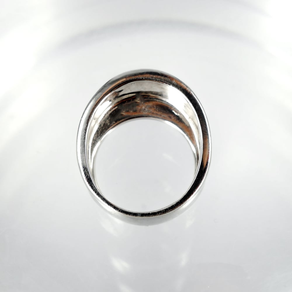 Image of 14ct white gold diamond set cocktail ring - M1394