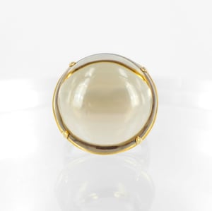 Image of 14ct yellow gold smoky quartz cocktail ring - M1571