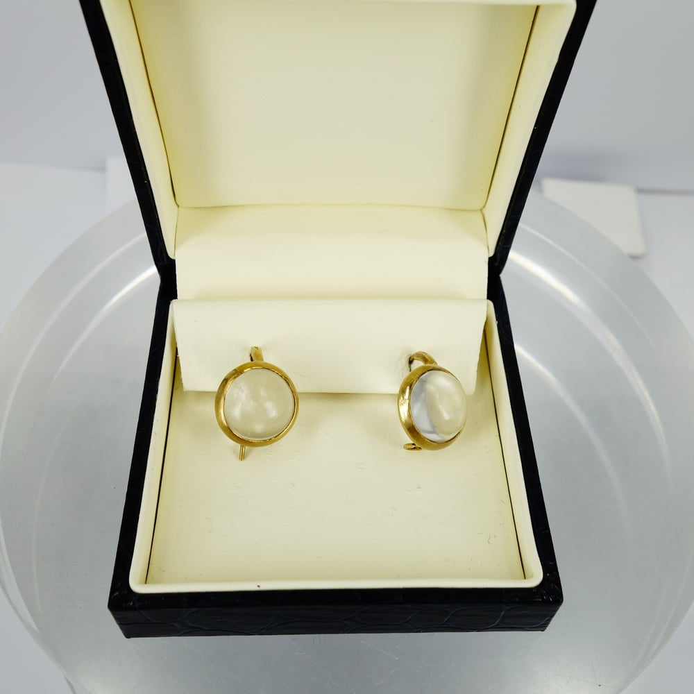 Image of Sterling silver gold plated drop earring - M2785