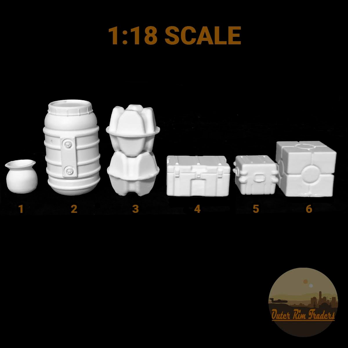 Image of Space Western Diorama Accessories 1:12 scale