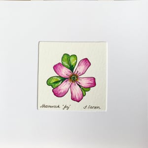 Image of Handpainted art card - you select the botanic.  