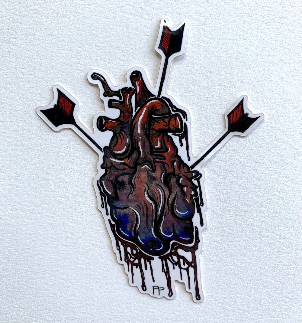 Shot Through The Heart Sticker