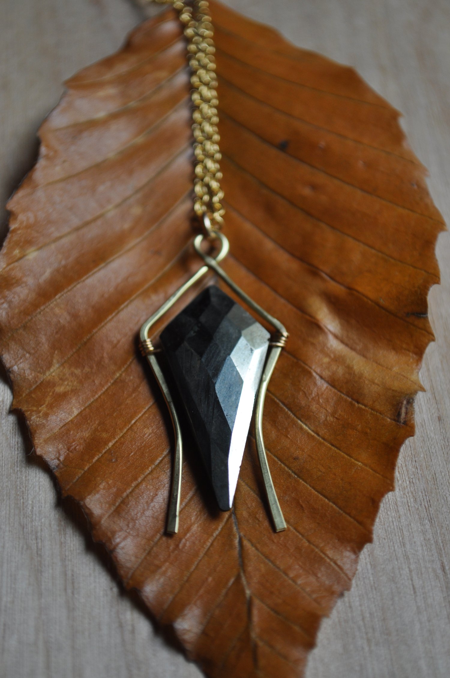 Image of Pyrite Spike Necklace