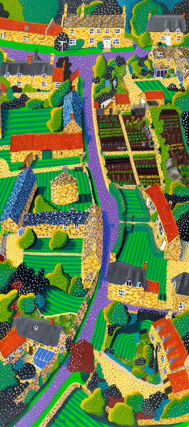 Wadenhoe Aerial Print