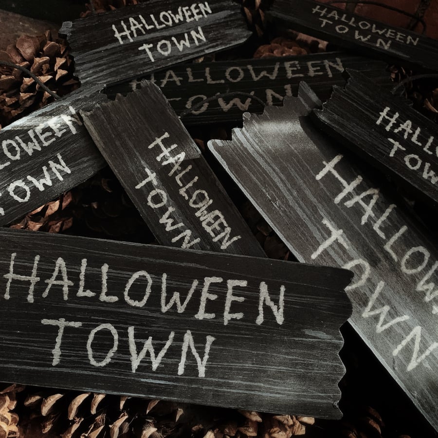 Image of Halloween Town Decor Sign