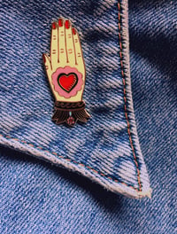 Image 4 of Mexican Hand Enamel Pin - 2 Colour-ways