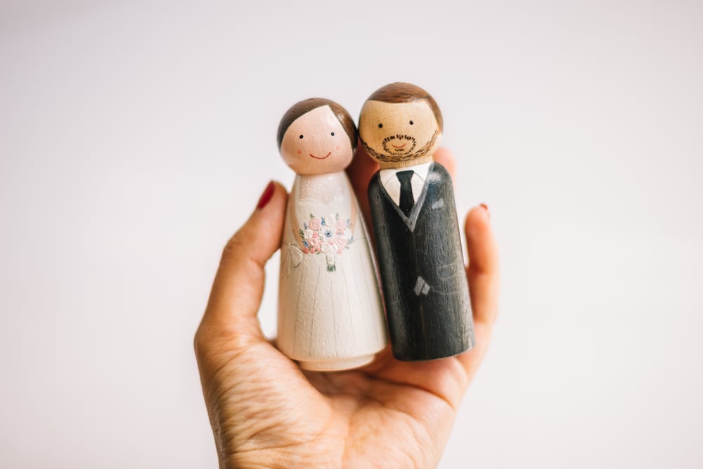 Image of Figuras de madera para tarta nupcial