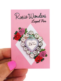 Image 3 of This Too Shall Pass Mexican Heart Enamel Pin