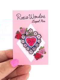 Image 4 of This Too Shall Pass Mexican Heart Enamel Pin