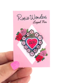 Image 4 of This Too Shall Pass Mexican Heart Enamel Pin