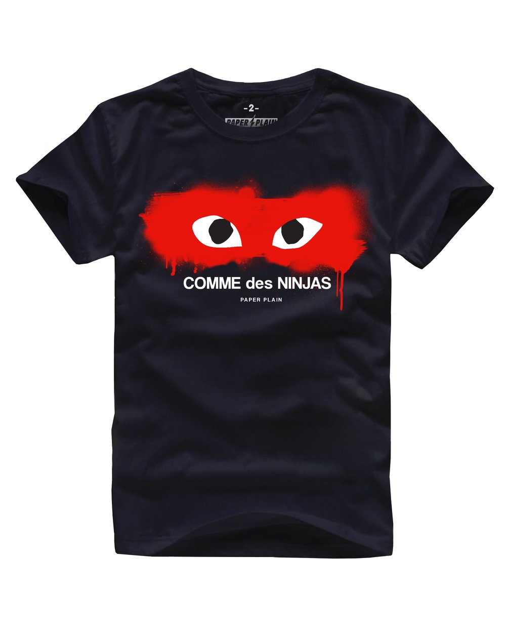 COMME DES NINJA 2.0 TEE BLACK/RED