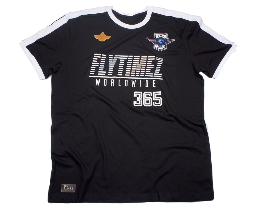 Image of FlyTimez Worldwide "Futbol" Jersey (BLACK)