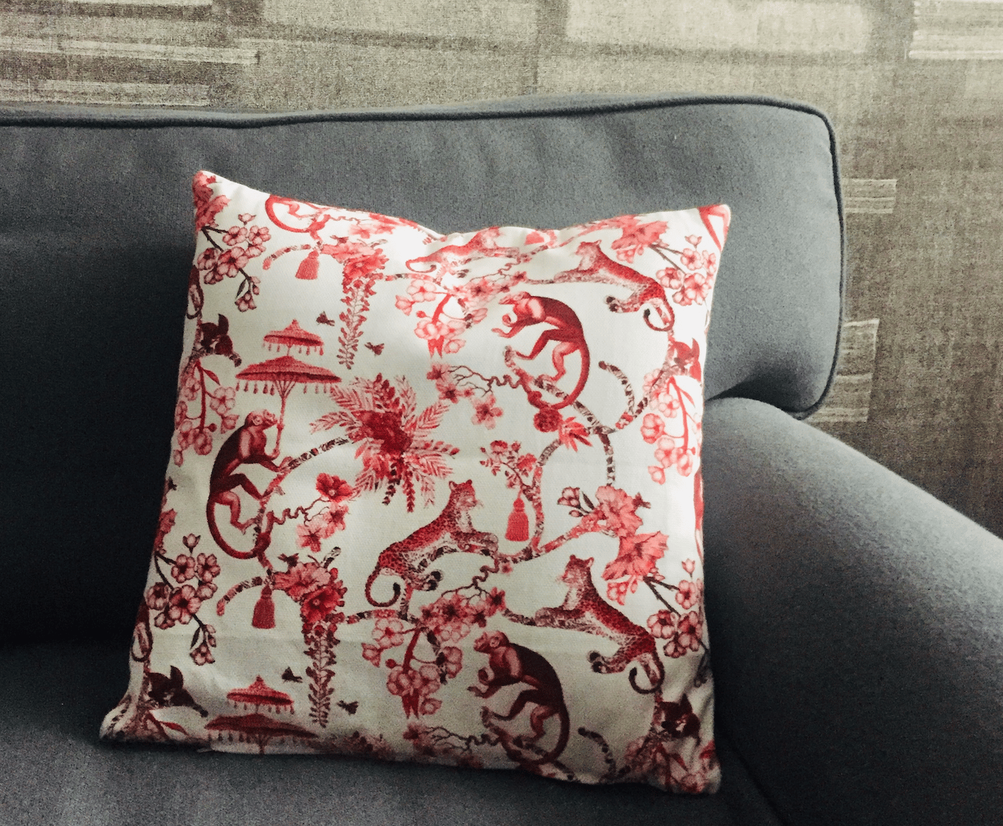 Image of Fodera per cuscino Chinoiserie - Chinoiserie cushion cover