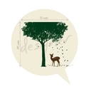 Vinyl Wall Decal - Deer under Woodland Tree- dd1016