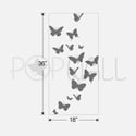 Vinyl Wall Art Sticker Decal - Butterflies Theme - 024