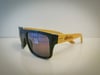 E11evens - Mens modern style, solid black sunglasses