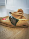E11evens - Mens modern style, solid black sunglasses
