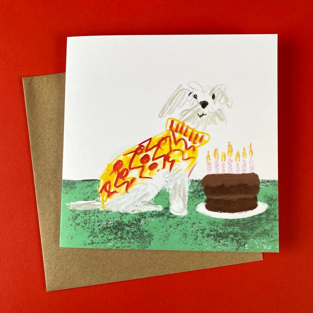 Image of ‘Birthday Cake’ luxury greetings card (single or 4 pack)