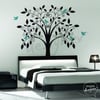 Vinyl Wall Art Decal -Ornate Tree with Little Birds - dd1015