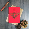 Manchester Bee keepsake and card