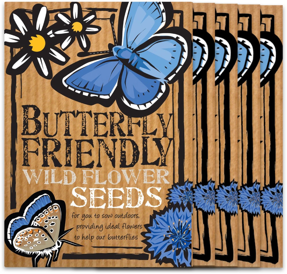 Image of Bumper 5 Pack of Butterfly Friendly Wildflower Seeds (£14.40 including VAT)