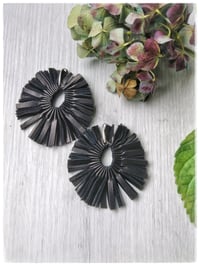 Image 1 of PEACOCK earrings - Black